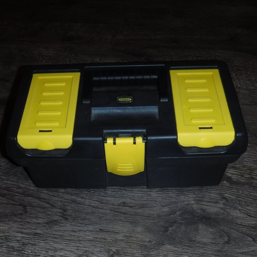Stanley‎ Tool Box Black Yellow Plastic Portable Tool Storage Organizer